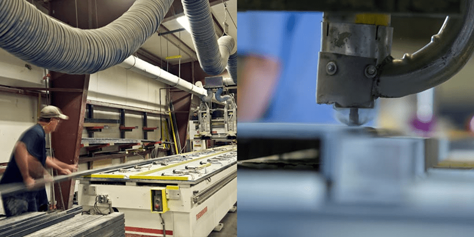 Split image with custom machinery