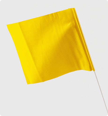 Yellow marking flag