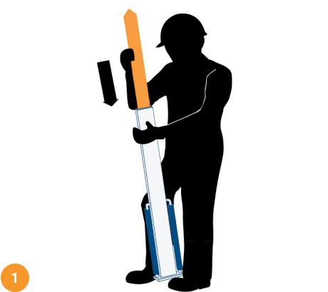 Diagram of marker installation