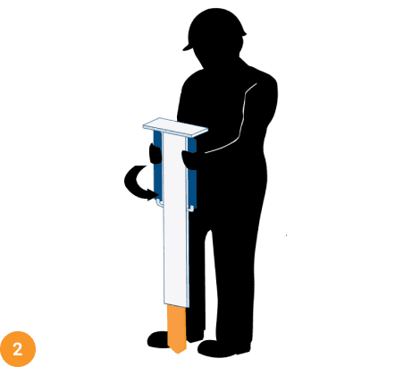 Diagram of marker installation