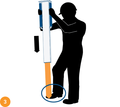 Diagram of marker installation