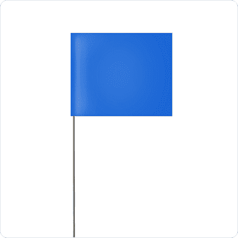Blue marking flag