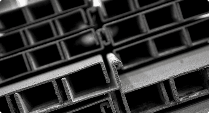 Black and white image of custom frp structures