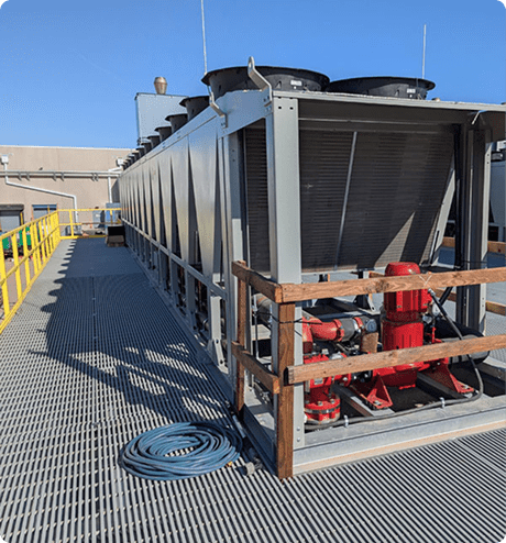 Custom structure in a rooftop ventilation system application
