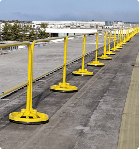Platform being used in an industrial setting