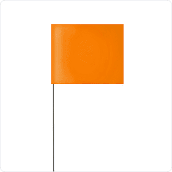 Orange marking flag