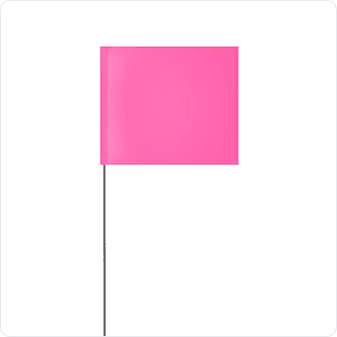 Pink marking flag