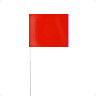 Red marking flag