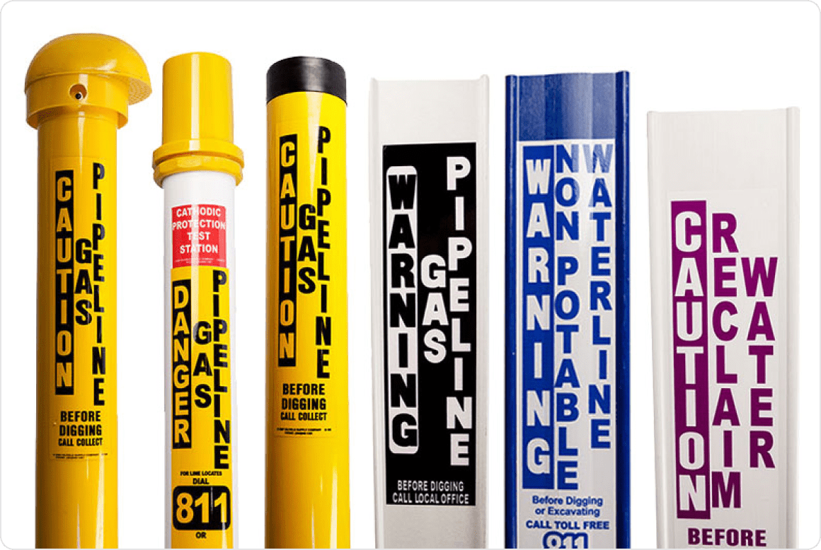 Round and Flat Utility Markers