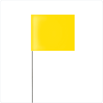 Yellow marking flag
