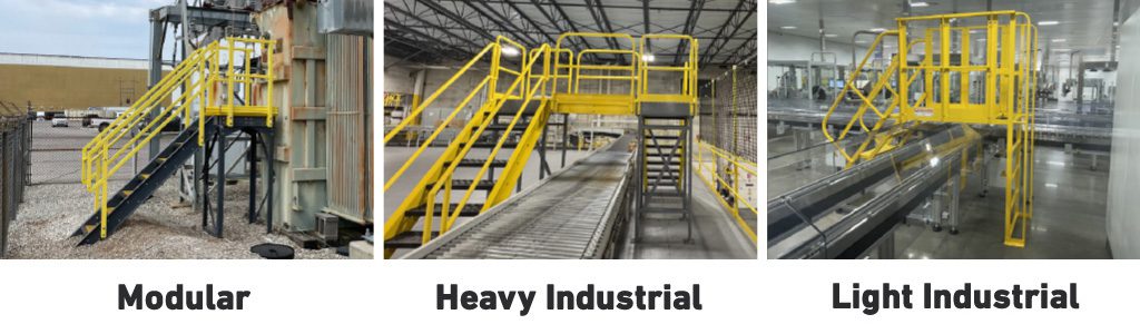 Yellow modular, heavy industrial and light industrial platforms.